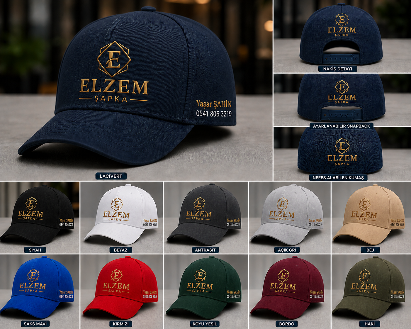 Elzem Şapka Polo Yaka